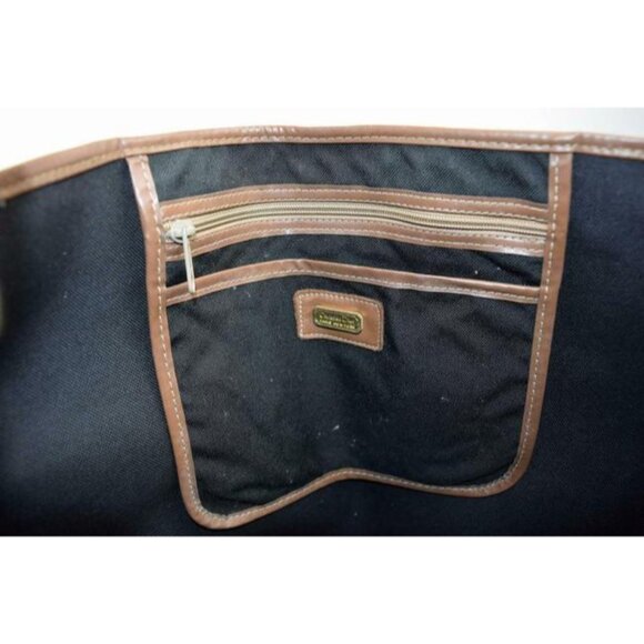 Dior Vintage XL Tote Brown Honeycomb Print On Greyish Green Coated Canvas - Picture 7 of 9